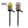 Solar Pathway Lights Mushroom Lights House Statue Fairy Cottage Garden Stake Light Waterproof Outdoor Landscape for Yard Patio Lawn Decorative