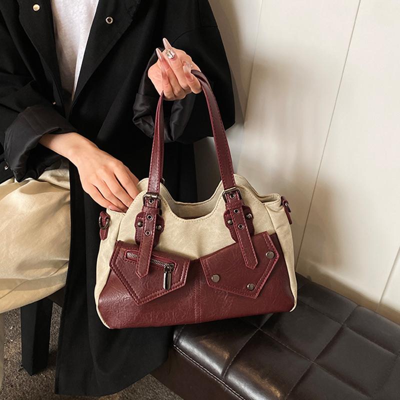 Retro Trendy Shoulder Bags European American High-quality Handbag Fashionable Versatile Tote Bags Simple Personalized Women Bags