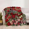 Floral Roses Home Customize Your Name Blankets Comfortable Soft Lightweight Allseason Multipurpose Blanket For Picnics Sofas Offices Beds Living Rooms