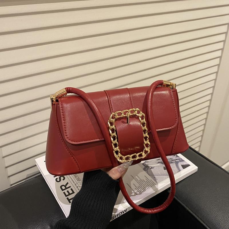 

Fashionable and Elegant Women s Bag High-quality Simple Luxurious Outdoor Bright and Single-Shoulder Baag KTB 24x8.5x12.5cm красный
