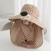 Sun hat Summer tea picking Solar charging fan Sun protection hat Women's face protection UV protection Sun hat Children