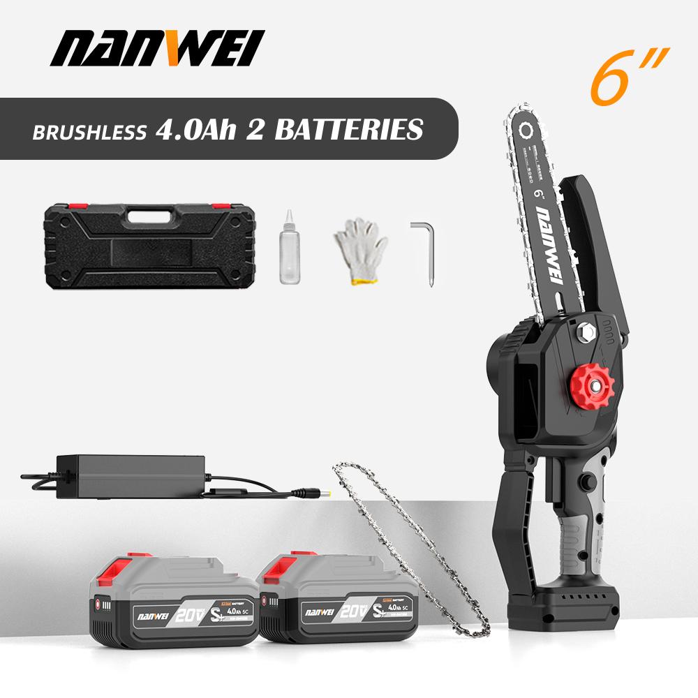 NANWEI 6" /8'' electric chain saw with brushless motor