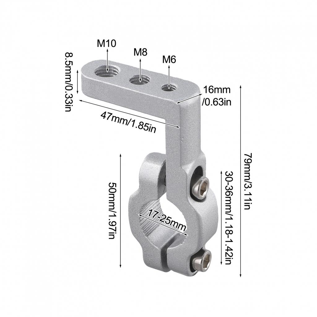 Easy Install For 22mm Handlebar Mount for Motorcycle Rear View Mirrors