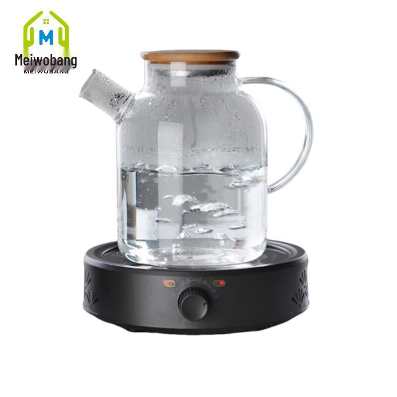 Bamboo Lid Glass Water Pitcher