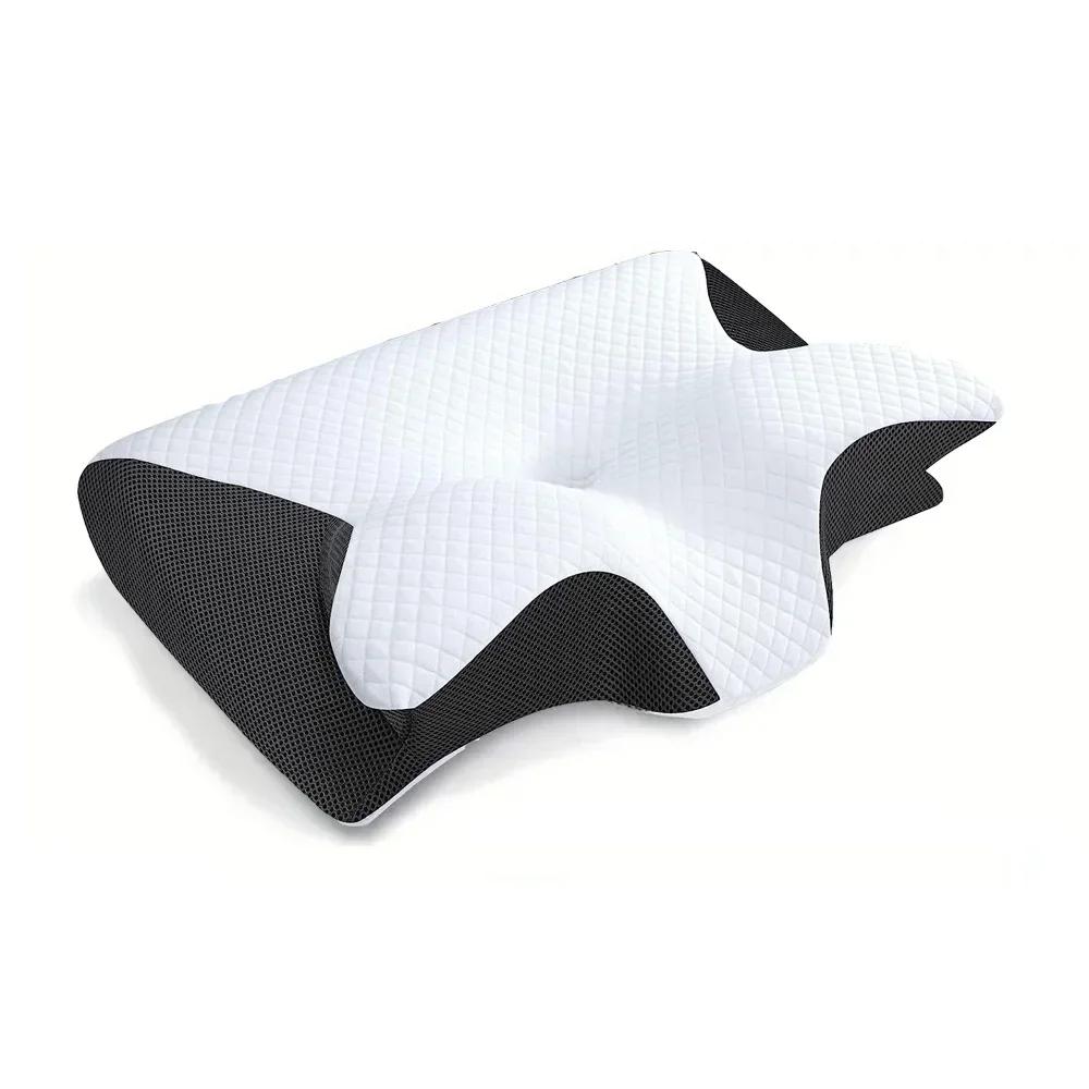Poduszka z pamięcią kształtu Butterfly Sleep Memory Neck Pillow, powolne odkształcanie się, wygodna poduszka z pianki memory do spania, ortopedyczna poduszka do masażu szyi