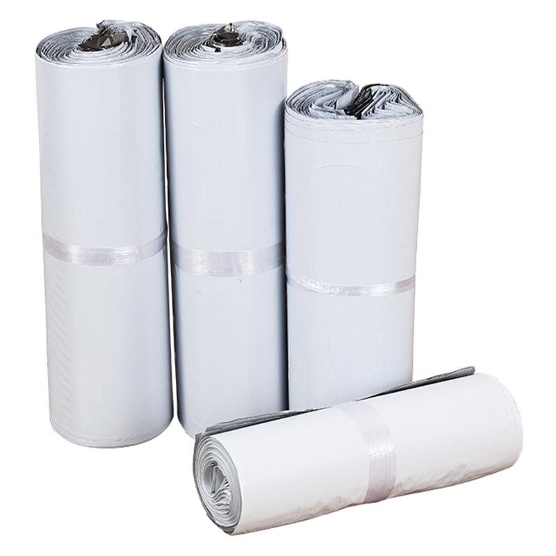 MX-060 100 Stück 25x35cm+4cm Versand-Postbeutel 11C Selbstklebend PE+PO Versandumschläge, Weiß