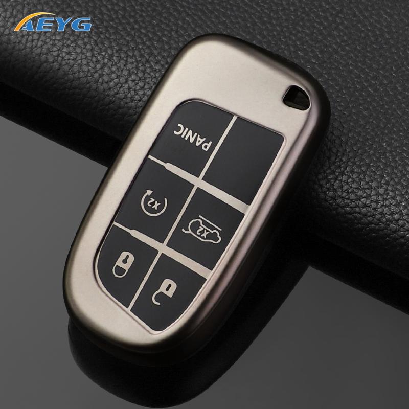 JQS4  TPU Auto Shell Fob Holder For Jeep Renegade Frand Cherokee Dodge Journey Charger Chrysler 200 300 300 Remote Holder keychain