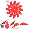 36pcs Archery Arrow Fletches Rubber Fletching Feathers DIY Accessory for Compound Bow (red)