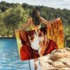 Anime S-Serial Experiments Horror L-Lain Game Quick Drying Beach Towels Are Suitable For Swimming Pools Camping Yoga And The Gym