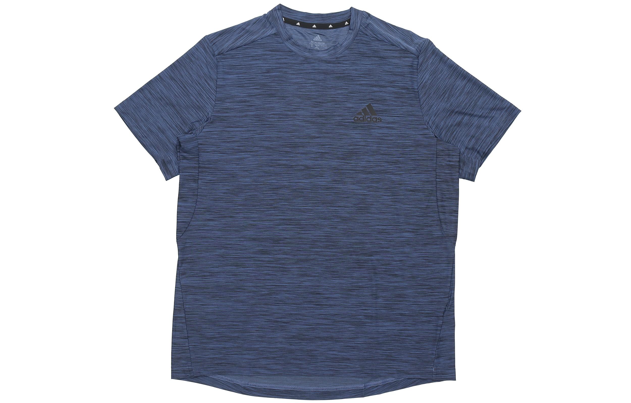 Adidas T Shirts Men s Dark Blue Crew Neck Moderate Straight Fit GM2133 S