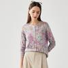 Zhaojun Women's Printed Lightweight Wool Blend Cardigan