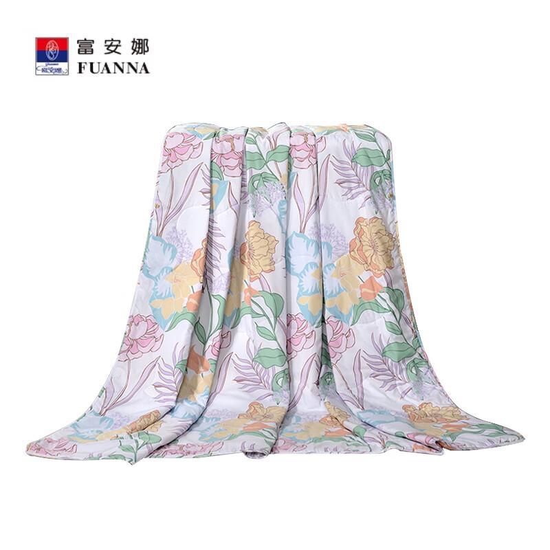 

FUANNA Antibacterial Floral Summer Quilt, 203x229cm
