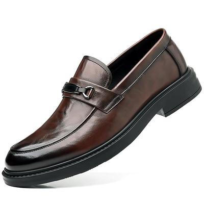 Business Casual Leather Shoes Men Shoes Retro Moccasins Men Flats Shoes