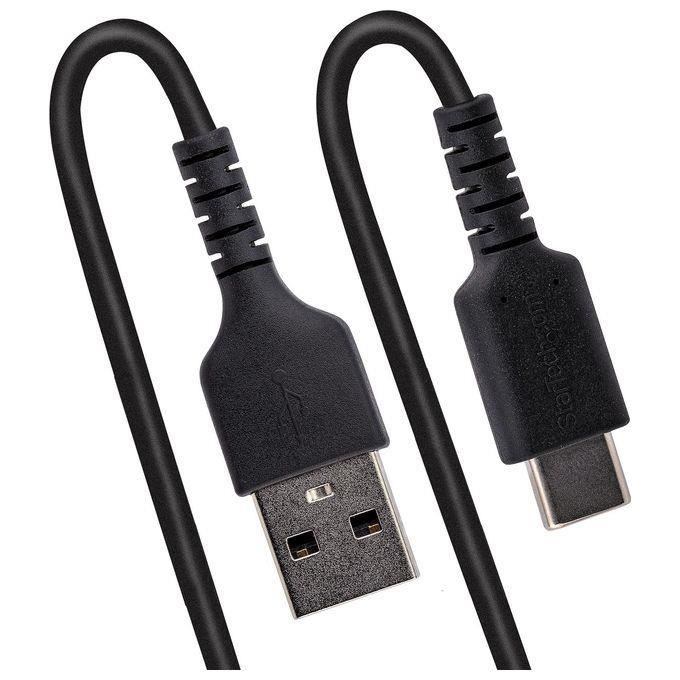 StarTech.Com Câble USB vers USB-C de 50cm - Cordon USB USB-C Enroulé à Usage Intensif - Câble USB-A vers USB-C en Fibre Aramide Robu