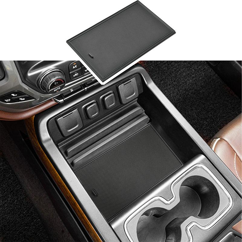 

Car Center Console Organizer for Chevy Silverado/GMC Sierra 1500 2014-2018 and 2500HD/3500HD 2015-2019 Storage Box Accessories