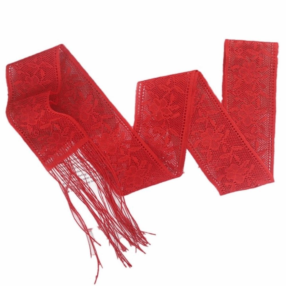 Thin Lace Wrap Scarves Floral Embroidery Neckerchief Evening Party Scarves  Dress Decoration