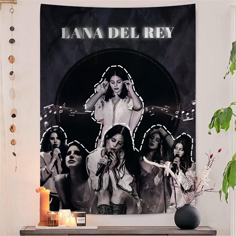 Lana Del Rey Anime Wandteppich Kunst Science-Fiction Zimmer Heimdekoration Wandkunst Dekor