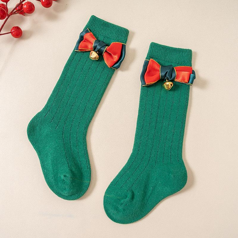 Christmas Baby Socks Newborn 0 to 3 6 9 12 18 24 Months Toddler Boys Socks Cute Red Bow-Tie Kids Socks for Girls Infantil