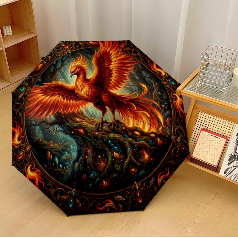 

Ornate Purple Tree Printed umbrella windproof folding umbrella portable sun and rain umbrella suitable for gifting