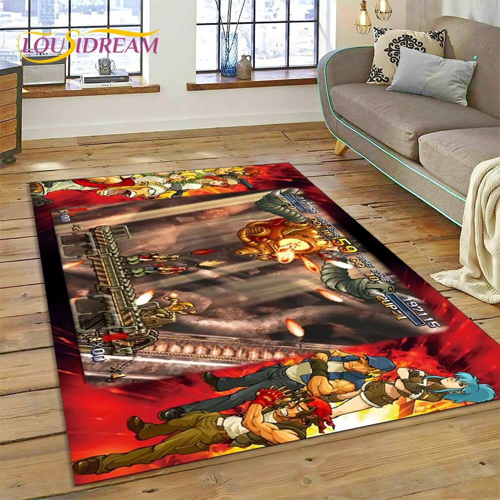 

Metal Slug Retro Game Cartoon Customized Rug Carpet for Living Room Bedroom Decor,Non-slip Decoration for Sofa Doormat Gift Kid 40x60cm( 15x23in )
