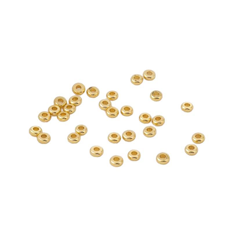 Handmade Sand Gold Spacer Bead Bracelet Necklace DIY Jewelry