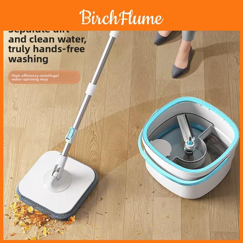 Spin Mop Bucket With Rotating Twisted Drying System For Home Cleaning Efficiency