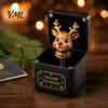Christmas Themed Surprise Boxes Magic Gift Box, Spring-Loaded Pop-Up Holiday 3D Santa Seasonal Gifts Claus Snowman Angel Elk Trick Box for Xmas