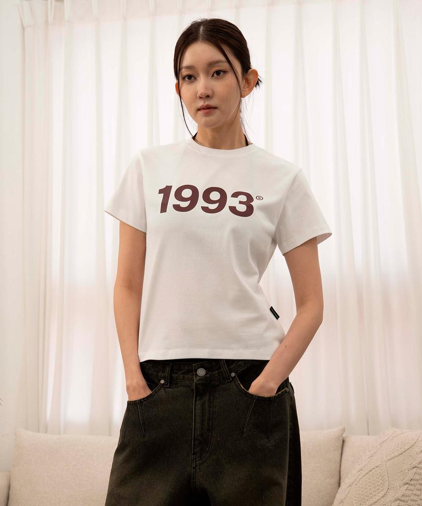 1993STUDIO 1993 Big Logo Women'S Regular Fit T-Shirt_Oat Beige