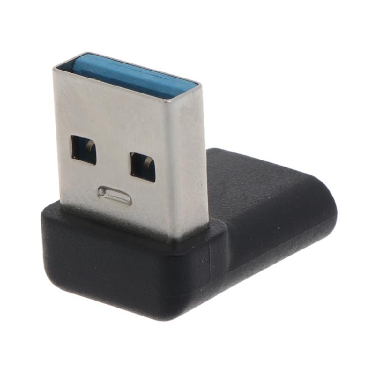 90 Degree Right Angled USB C Female To USB 3.0 Male Adapter For Laptop Charger