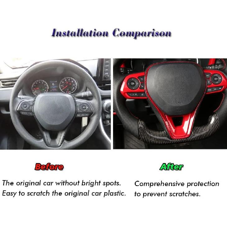 BOYOUS 3PCS ABS Molding Trim Sticker Cover Auto Accessories Interior Decoration for Toyota RAV4 2019 2020 2021 2022 2023 2024 2025, Not Fit Rav4