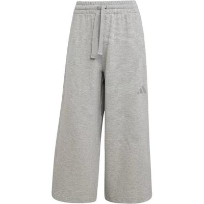 All Season Weiche Bequeme Hohe Taille Gebunden Neun Punkte Lässige Hose Damen Unterteile Mittelgrau IY6830