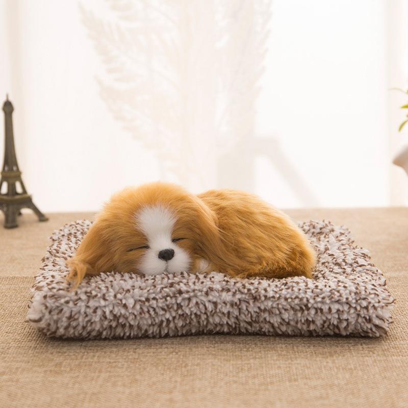 Simulation Dog Toy Ornaments, Simulation Animal Plush Dogs Cushion Small Dog Nap, Sleeping Dogs, For Car Doll Ornaments