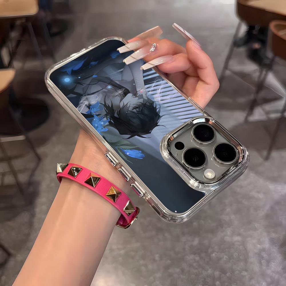 Slow Damage Anime Phone Case For IPhone 17 Air 16 15 14 13 12 11 Pro Pro Max Plus Transparent Soft Cover