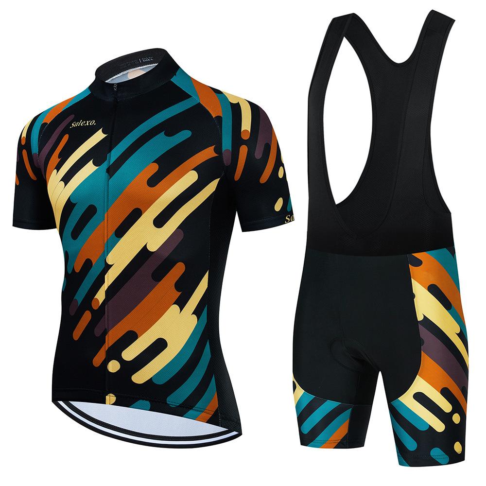2026 Summer Breathable Suit Cycling Suit Sweat-absorbing Men's Suit Gear Bicycle Short-sleeved Breathable Mountain Bike Clothing