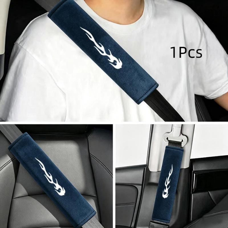 1/2 Pcs Car Seat Belt Shoulder Pads Thickened Anti-Choking Protection Soft Shoulder Pads For Driver And Passenger