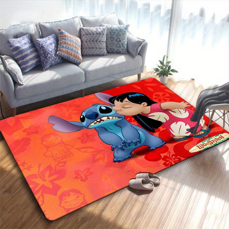 1pz Tappeto Area Tappeto Disney Lilo e Stitch Antiscivolo Lavabile a Mano Tappetino per Pavimento Adatto per Soggiorno Camera da Letto Decorazione Casa
