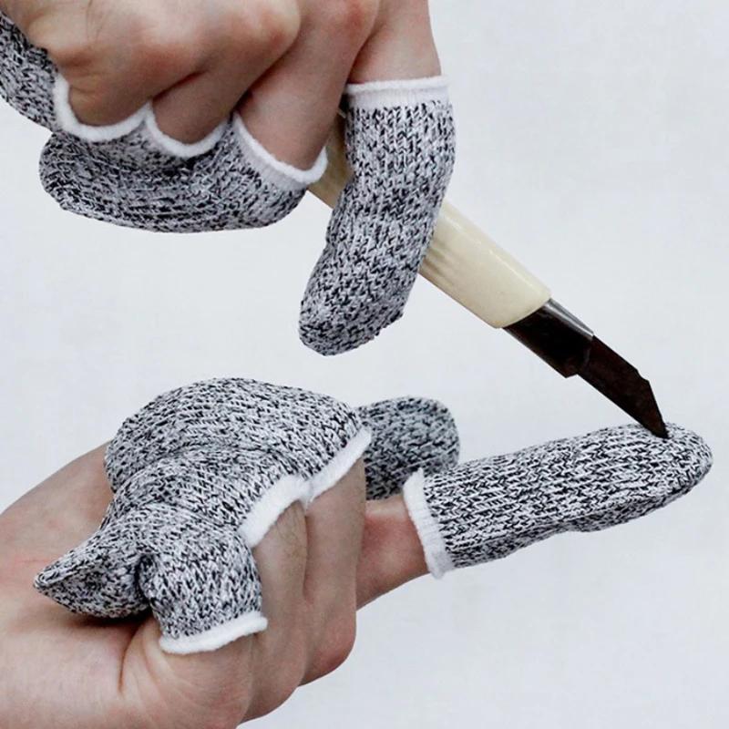 10Pcs Finger Cots Thumb Protector Anti-Cut Fingertips Finger Sleeve Flexible Resistant Protection Finger Cots DIY Work