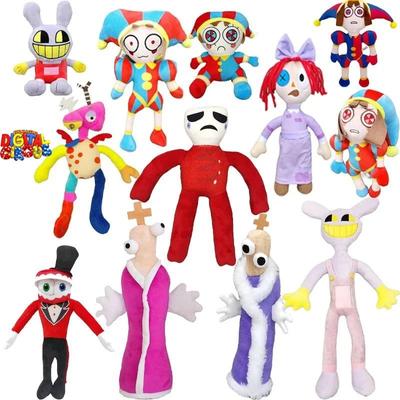 20 peças The Amazing Digital Circus Plush Toy Pomni Jax Plush Cartoon Theater Rabbit Doll Stuffed Toys Crianças Natal Presente para Crianças