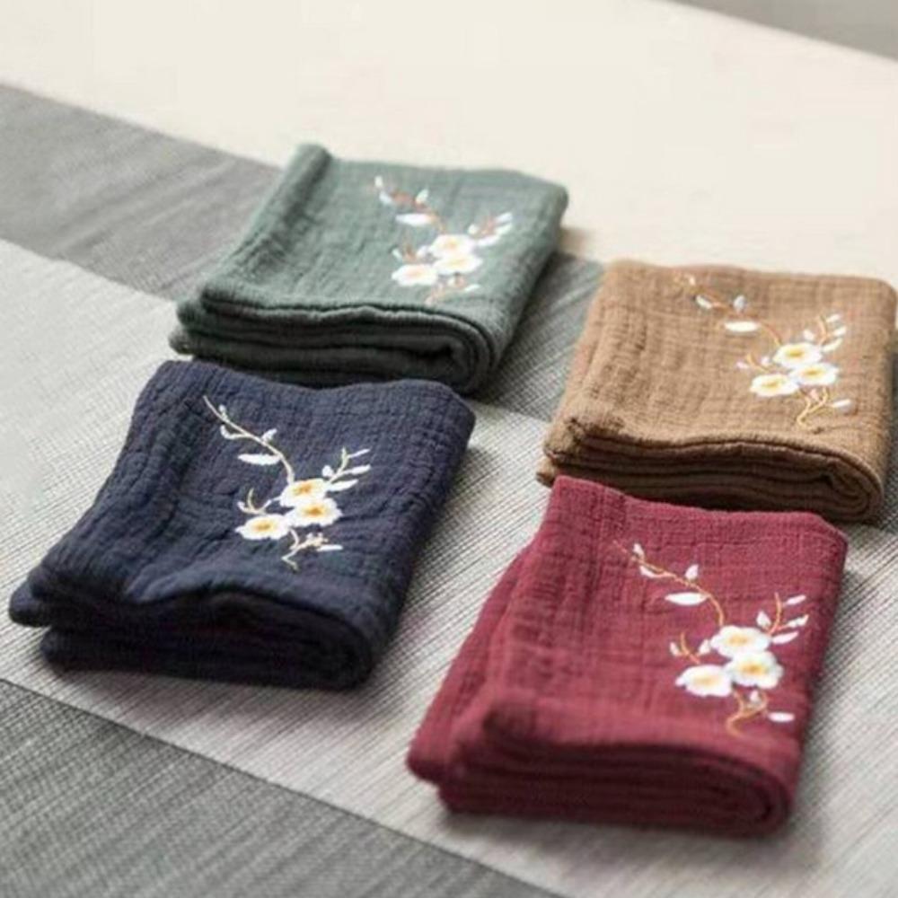 Embroidery Cleaning Rag Lightweight Cotton and Linen Tea Towels Practical Tea Cloth