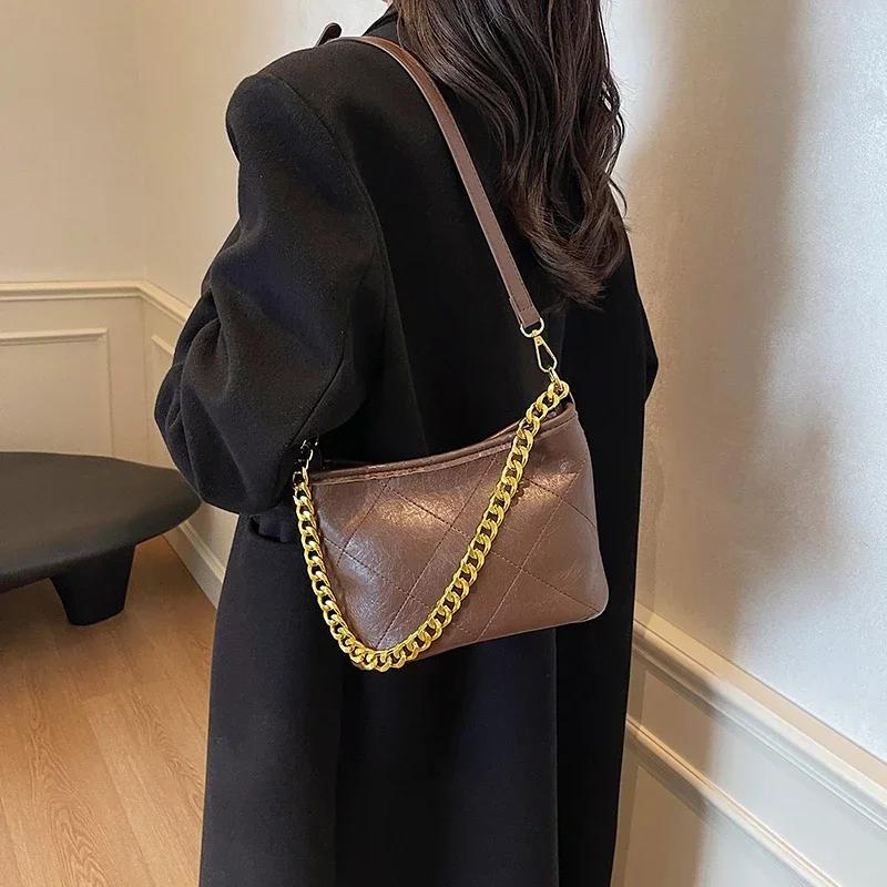 Premium Soft Leather  Bucket Bag Autumn Fashion Chain Versatile Single Shoulder Light Practical Bag