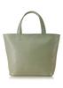Mini Tote Original Genuine YKK Zipper [LIB] Bag, Water-Repellent Leather, Cowhide, Unisex, Zippered, Foldable, (Mint Gray)