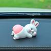 Car Accessories Decor Funny Pig Doll Panda Rabbit Beat On The Buttocks Relax While Driving Fidget Toy Central Console Decoration