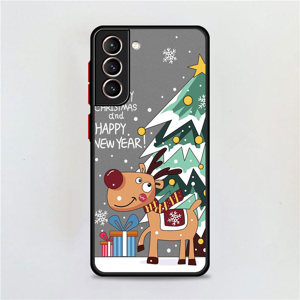 New YearMatte Hülle für Samsung Galaxy S22 S20 S21 FE S10 S9 Plus S8 Capa Note 20 Ultra 10 Lite Telefon Fundas