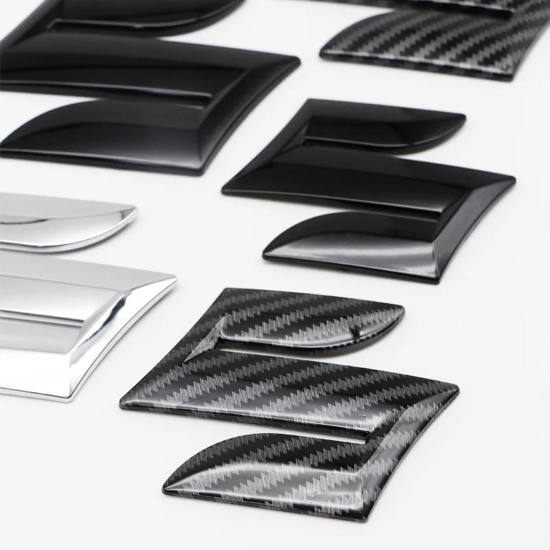 ABS S Logo Kryt pro styling auta Odznak na přední mřížku Samolepka s emblémem na zadní kufr Pro Suzuki Grand Swift Jimny Vitara Baleno SX4 Příslušenství