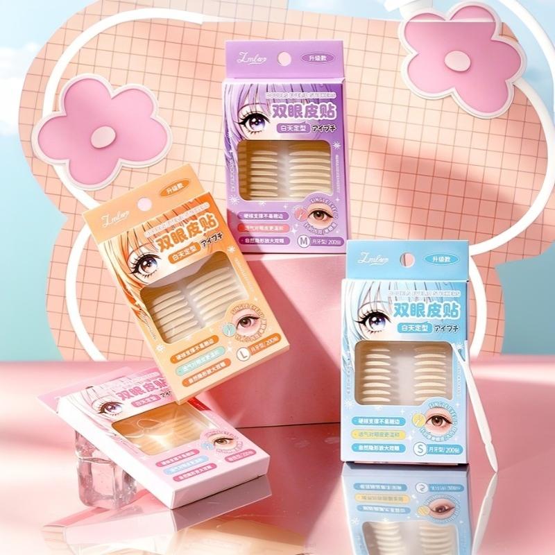 Invisible Double Eyelid Shaping Strips 80/200Pcs Natural Lifting Breathable for Sensitive Skin Office Daily Makeup