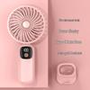USB Mini Handheld Fan with LED Display - Portable Gift for Students and Dorm Rooms