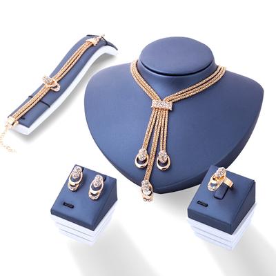 Necklace Bracelet Ring Earrings Tassel Bridesmaid Wedding Jewelry Set