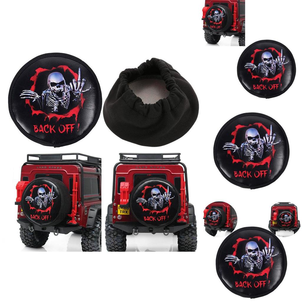Stylish Skeleton Spare Tire Cover For 1/10 Rc Crawler Wrangler Traxxas Trx-4
