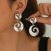 Spiral earrings, personality exaggeration, high-end earrings, women's style irregular geometric texture stud earrings