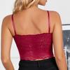 Women Solid Color Lace Bra Adjustable Strap Vest Bra